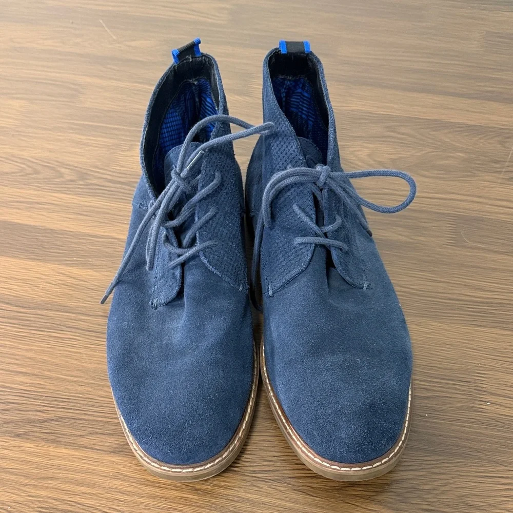 Steve Madden Blue Suede Hardenn‎ Men's Boots Sz 10